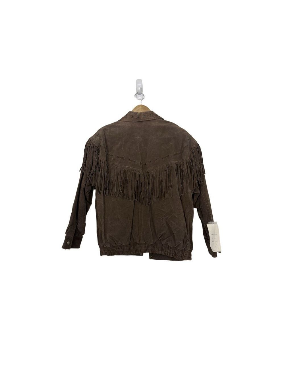Vtg Sergio Valente Suede Leather Fringe Jacket Women MED Western Boho Rodeo NWT - Picture 3 of 14